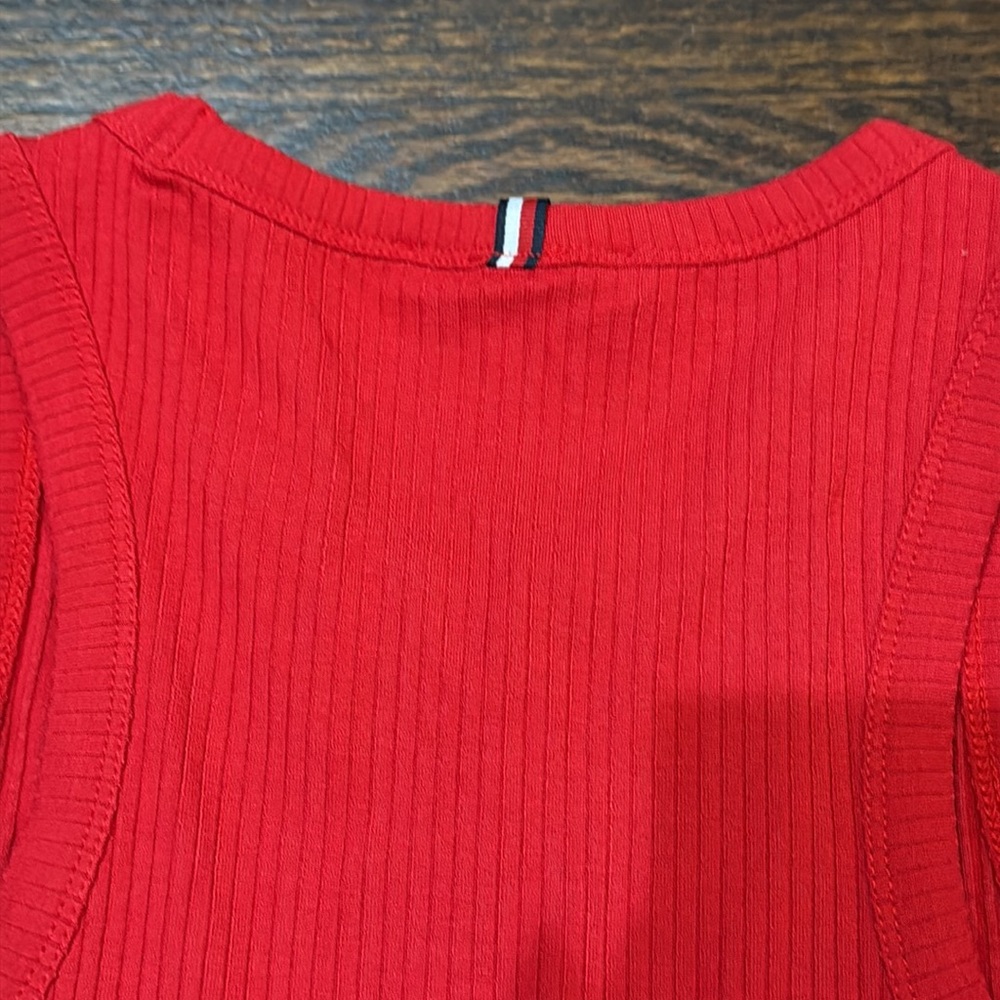 Tommy Hilfiger Red Ribbed Tank Top - Picture 11 of 11